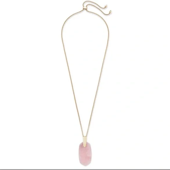 NWT Kendra Scott Inez Pink Quartz Necklace - Picture 3 of 5